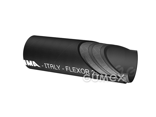 FLEXOR 2SN R2AT, 6,4/14,6mm, 400bar, synthetischer Gummi, bandagiert, 2x Drahtgeflecht, -40°C/+100°C, 